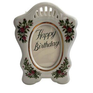 1989 Presidents Club Ceramic Happy Birthday Plaque With Floral Design